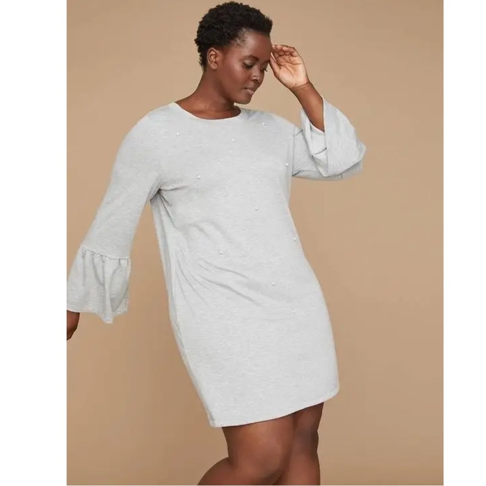 Lane Bryant Pearl Embellished Jersey Dress